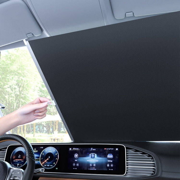 40x125cm Car Summer No-punch Retractable Titanium Silver Sunshade Curtain - Window Foils & Solar Protection by buy2fix | Online Shopping UK | buy2fix