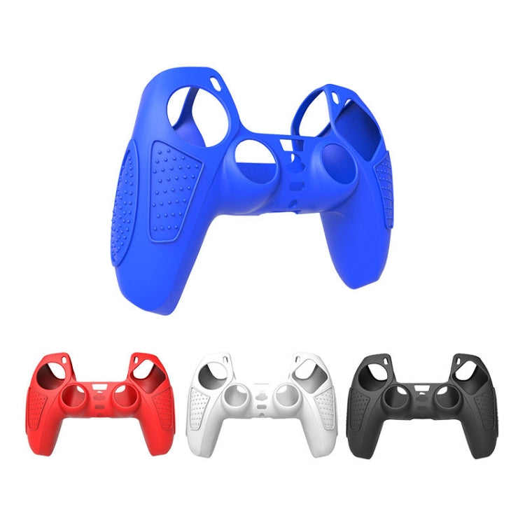 For PS5 Gamepad Silicone Protective Case Anti-Skid Soft Silicone Cover, Color: Blue+8 Hats - Cases by buy2fix | Online Shopping UK | buy2fix