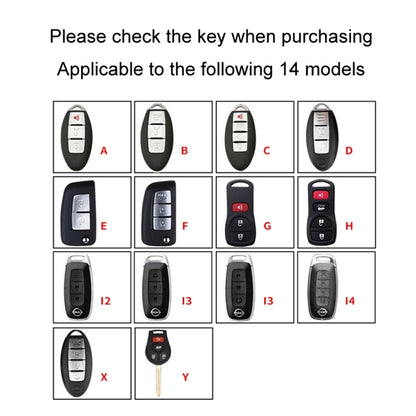 For Nissan Car Key Cover Keychain Anti-lost Number Plate, Style: I4 - Car Key Cases by buy2fix | Online Shopping UK | buy2fix