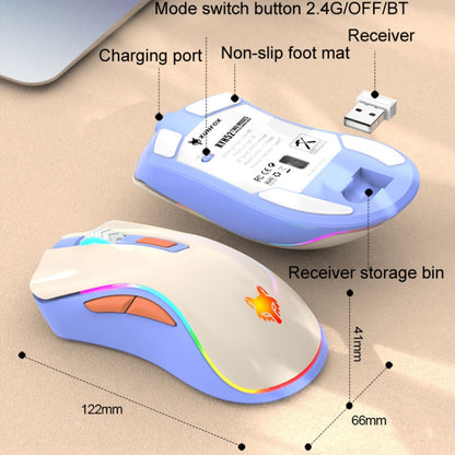 XUNSVFOX XYH52 Wireless Dual Mode Mouse Rechargeable And Silent Office Gaming Mouse(Shimmer) - Wireless Mice by XUNSVFOX | Online Shopping UK | buy2fix