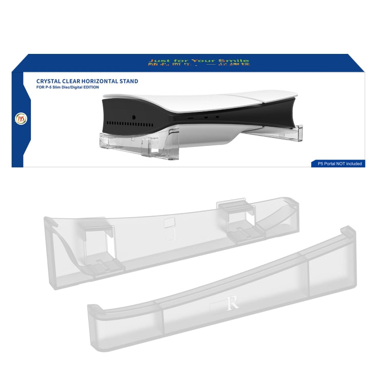 For PS5 Slim JYS-P5189 Console Horizontal Placement Stand Digital / Optical Drive Version Universal Storage Mount(Transparent) - Holder by JYS | Online Shopping UK | buy2fix