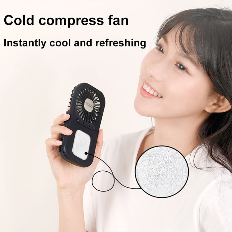 USB Charging Folding Outdoor Handheld Mini Cold Compress Fan Desktop Cooling Fan(White) - Electric Fans by buy2fix | Online Shopping UK | buy2fix