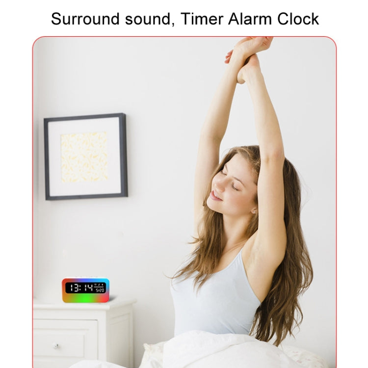 JSK-L30 Bluetooth Speaker Atmosphere Alarm Clock Regularly Wake Up APP Smart Home Charging Night Light(White) - Alarm Clocks by buy2fix | Online Shopping UK | buy2fix