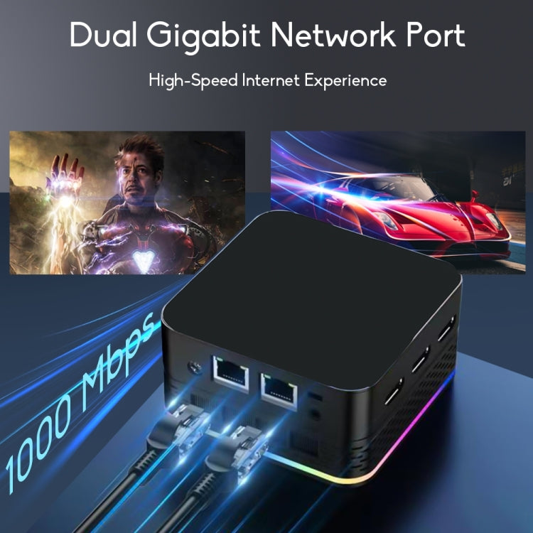 T9 Plus N100 DDR5 16G+0G UK Plug 12th Alder Lake Dual Gigabit LAN+3 HDMI 4K HD Pocket Mini PC - Windows Mini PCs by buy2fix | Online Shopping UK | buy2fix