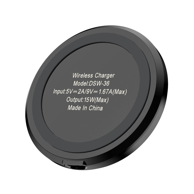 DSW-36B Mobile Phone Wireless Charger Mini 15W Fast Charging Type-C Round QI - Wireless Charger by buy2fix | Online Shopping UK | buy2fix