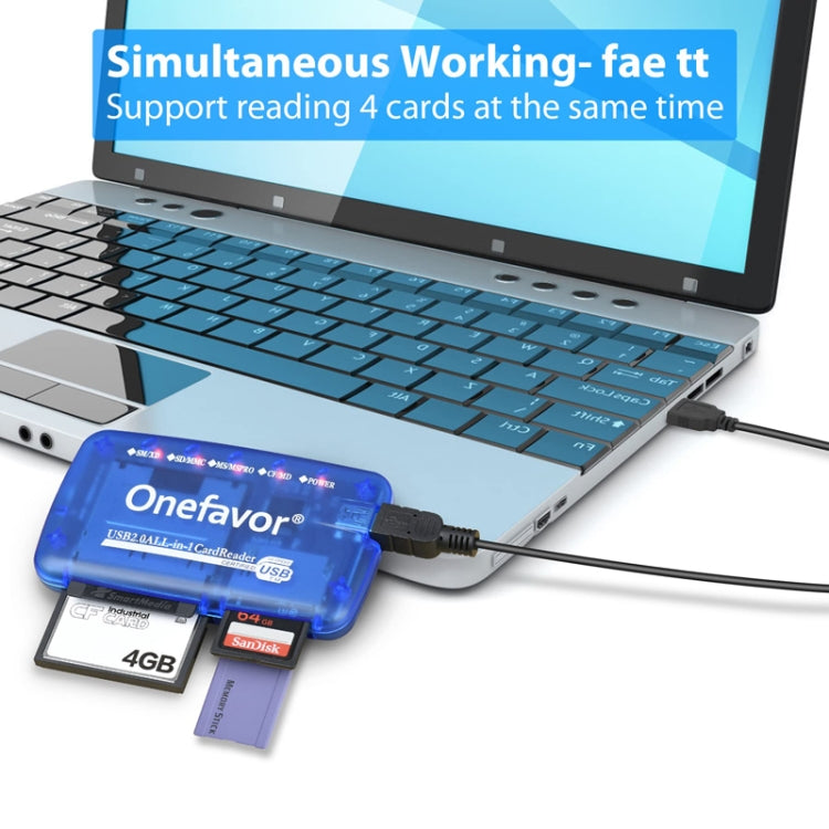 Onefavor All-In-One Card Reader Support SM / XD / SD / MMC / MS / CF Card, Model: Card Reader -  by Onefavor | Online Shopping UK | buy2fix