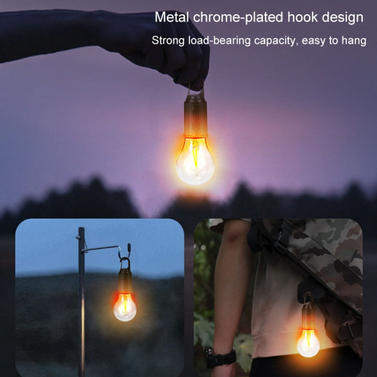 Outdoor LED Tungsten Tent Camping Light Type-C Charging Retro Ambiance Night Lamp(T01) - Camping Lighting by buy2fix | Online Shopping UK | buy2fix