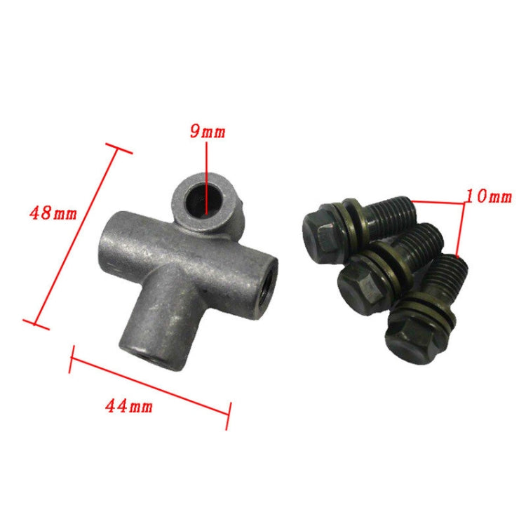10MM ATV Brake Oil Pipe Three-way Connector Interface - Replacement Parts by buy2fix | Online Shopping UK | buy2fix