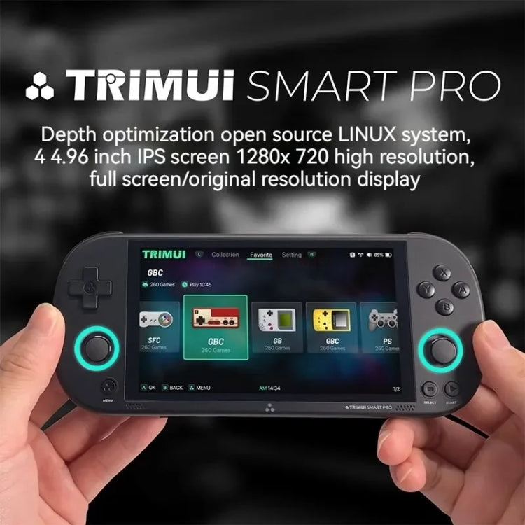 Trimui Smart Pro 4.96 Inch IPS Screen Handheld Game Console Open Source Linux System 64G(Grey) - Pocket Console by Trimui | Online Shopping UK | buy2fix
