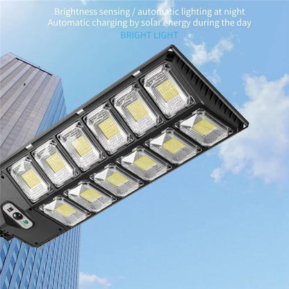 E-SMARTER W789B-6 LED Strong Light Double Row Solar Garden Light Induction Street Lamps - Solar Lights by E-SMARTER | Online Shopping UK | buy2fix