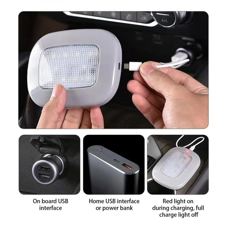 Car USB Charging Strong Magnetic Roof Reading LED Light(Black) - Dome Lights by buy2fix | Online Shopping UK | buy2fix