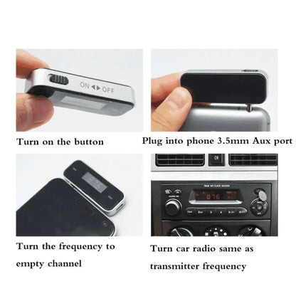 FM-01 3.5mm Music Audio FM Transmitter Mini Wireless Car MP3 Player - Bluetooth Adapters by buy2fix | Online Shopping UK | buy2fix