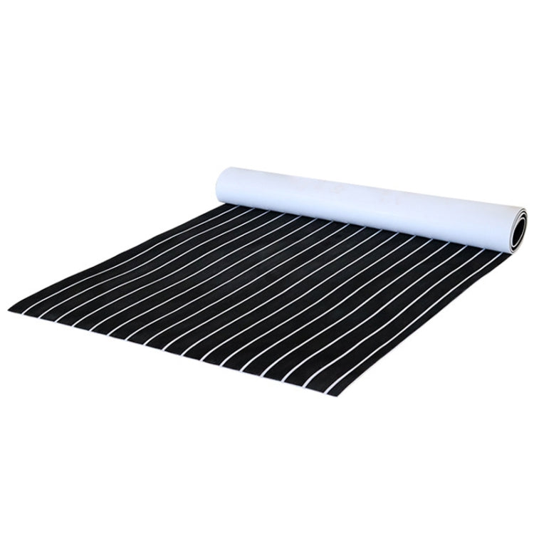 240x45x0.6cm Black White Yacht Imitation Teak Anti-Slip Deck EVA Mat - Floor Mats by buy2fix | Online Shopping UK | buy2fix