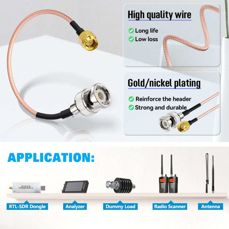 15cm SMA Male To BNC Male RG316 Coaxial RF Adapter Cable - Connectors by buy2fix | Online Shopping UK | buy2fix