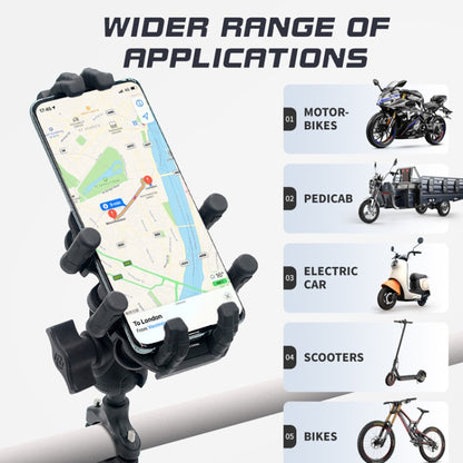 Outdoor Motorcycle Aluminum Alloy Shock-absorbing Mobile Phone Holder(Handlebar Model) - Holder by buy2fix | Online Shopping UK | buy2fix