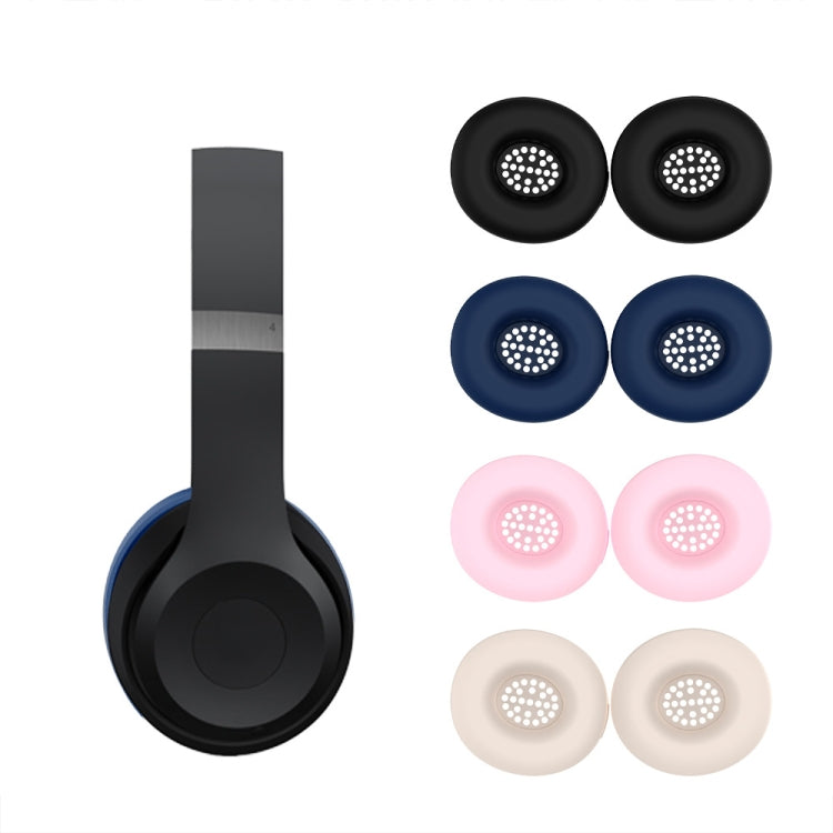 For Beats Solo 4 T21 Bluetooth Headsets Silicone Protective Cover Dustproof Case Earmuffs(Black) - Earmuff & Pad by buy2fix | Online Shopping UK | buy2fix