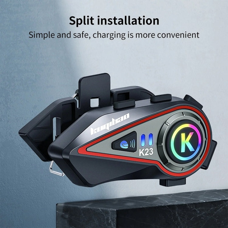 KUQIBAO Motorcycle Helmet Long-Lasting Bluetooth Headset With Light(Hard Microphone) - Car Walkie Talkie by KUQIBAO | Online Shopping UK | buy2fix