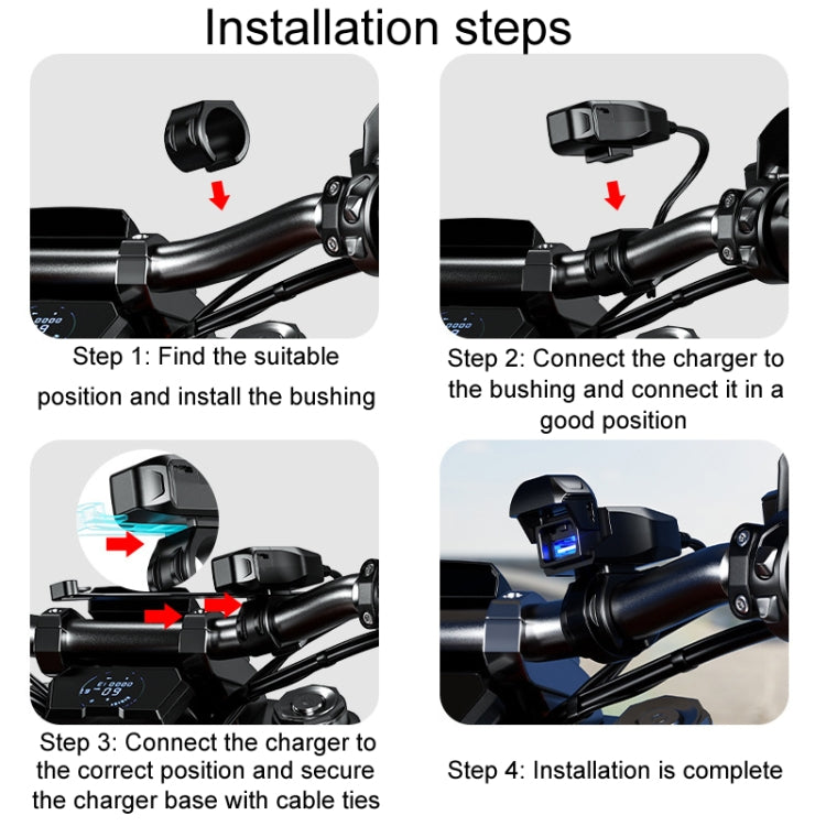 Kewig Motorcycle Phone Charger Outdoor Riding Fast Charging Waterproof USB Charging Stand, Model: B10-A - Battery Charger by Kewig | Online Shopping UK | buy2fix