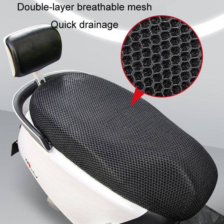 77x55cm Electrical Motorcycle Seat Cover Summer Breathable 3D Mesh Motorcycle Anti-Scald Cushion(Black) - Seat Covers by buy2fix | Online Shopping UK | buy2fix