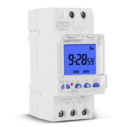 SINOTIMER TM928SAKL 85-265V 16A  1 Second to 168 Hours Programmable Electronic Time Switch - Switch by SINOTIMER | Online Shopping UK | buy2fix