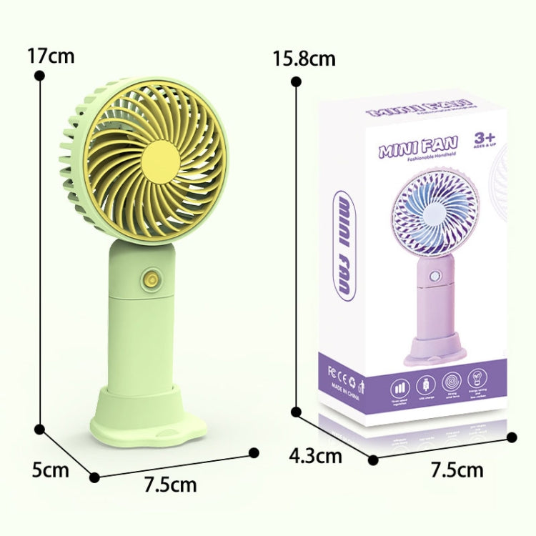 Desktop USB Charging Small Fan Portable Cell Phone Holder Handheld Fan(Purple) - Electric Fans by buy2fix | Online Shopping UK | buy2fix