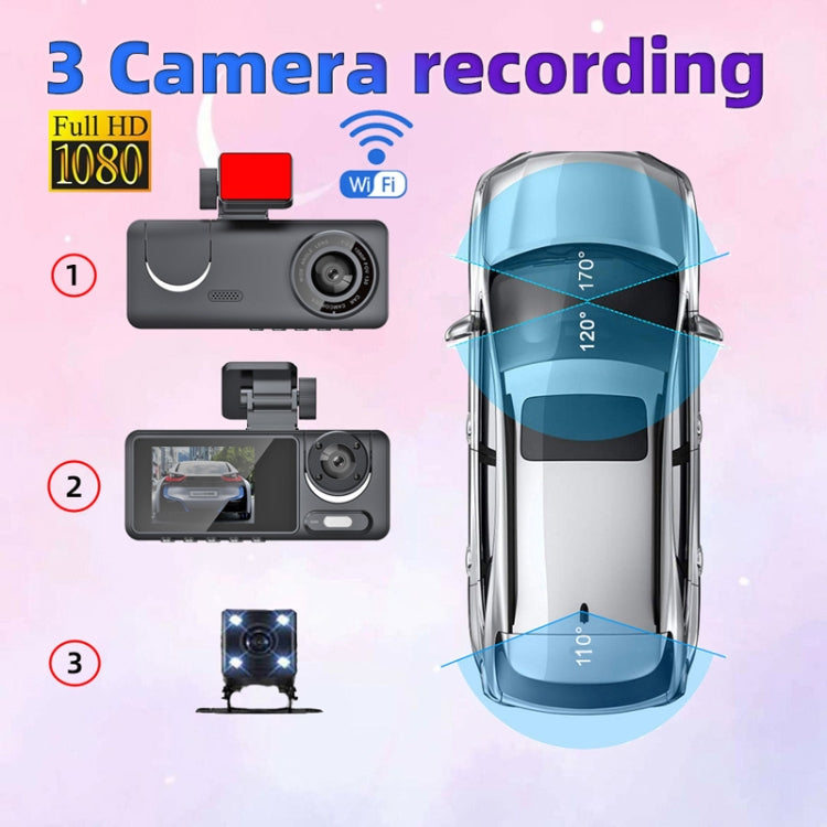 High-Definition Night Vision Driving Recorder, Model: Dual Recording No WIFI - Car DVRs by buy2fix | Online Shopping UK | buy2fix