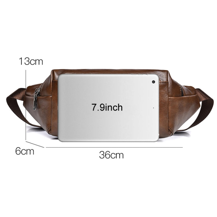 WEIXIER Y9579 Men Large Capacity Sports Waist Pack Multifunctional Waterproof Cell Phone Bag(Brown) - Single-shoulder Bags by WEIXIER | Online Shopping UK | buy2fix