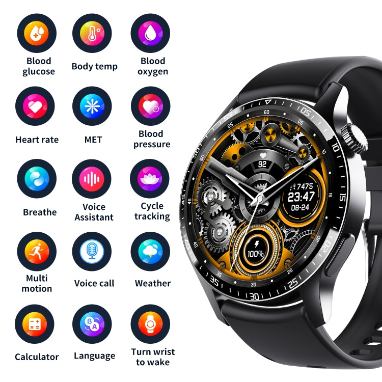 F207 Smart Watch 1.35-Inch Narrow Edge Screen Supports Bluetooth Calls / 24H Health Monitoring / 150+ Sports Modes, Color: Black Bamboo - Smart Watches by buy2fix | Online Shopping UK | buy2fix