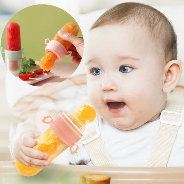 Portable Dual-purpose Baby Food Feeding Spoon Fruit Vegetable Silicone Feeding Pacifier Bottle(Nano-silver) - Cups & Silicone Nipple by buy2fix | Online Shopping UK | buy2fix