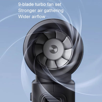 JisuLife High Speed Handheld Small Fan Mini Portable USB Rechargeable Desktop Cooling Electric Fan, Battery Capacity: 5000mAh(Black) - Electric Fans by JisuLife | Online Shopping UK | buy2fix