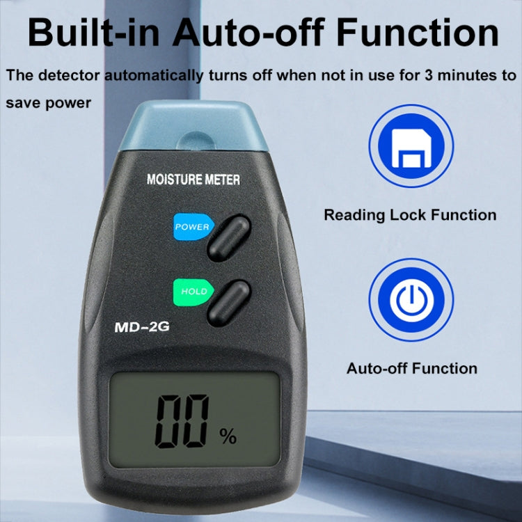 MD-2G 2 Pin LCD Screen Digital Display Wood Moisture and Humidity Detector - PH & Moisture Meter by buy2fix | Online Shopping UK | buy2fix