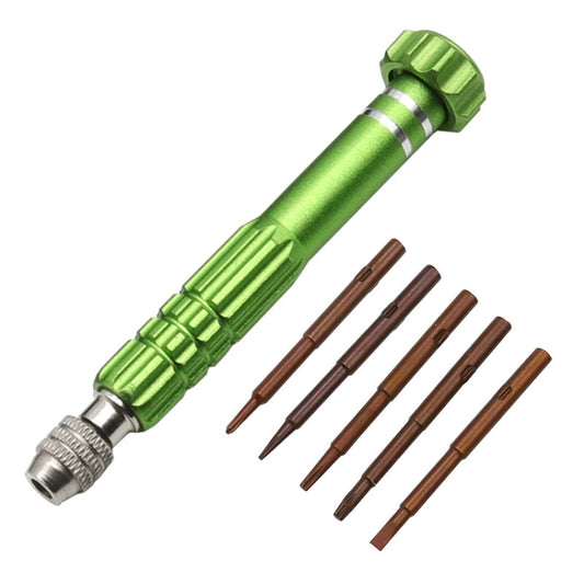 5 In 1 Aluminum Alloy Screwdriver Cell Phone Disassembly And Repair Tools(Green) - Screwdriver Set by buy2fix | Online Shopping UK | buy2fix