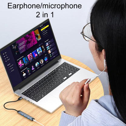 JINGHUA N800 Drive Free Sound Card Computer To Docking Station With Audio Interface, Interface: Type-C - USB Sound by JINGHUA | Online Shopping UK | buy2fix