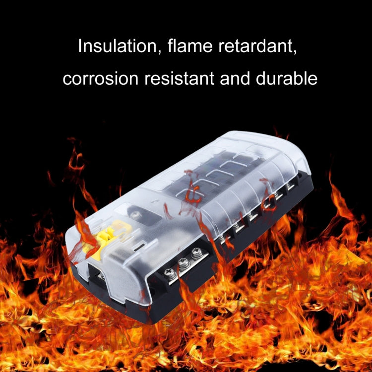 RV Yacht 12-way LED Insulated Flame-retardant Fuse Holder Box with Wire(Configuration 1) - Fuse by buy2fix | Online Shopping UK | buy2fix