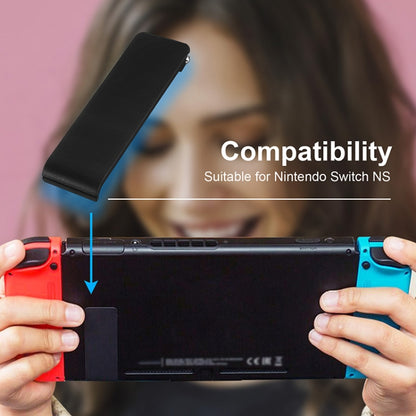 For Nintendo Switch Console 2pcs Replacement Kickstand Back Shell Holder(Black) - Holder by buy2fix | Online Shopping UK | buy2fix