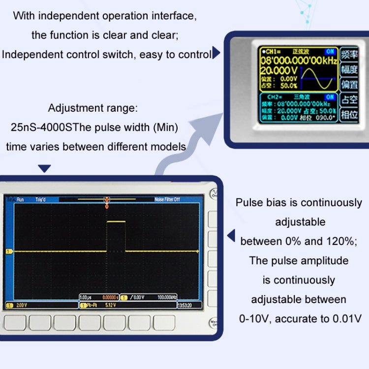 JUNTEK Programmable Dual-Channel DDS Function Arbitrary Waveform Signal Generator, Frequency: 30MHz(AU Plug) - Other Tester Tool by buy2fix | Online Shopping UK | buy2fix