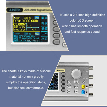 JUNTEK Programmable Dual-Channel DDS Function Arbitrary Waveform Signal Generator, Frequency: 15MHz(EU Plug) - Other Tester Tool by buy2fix | Online Shopping UK | buy2fix