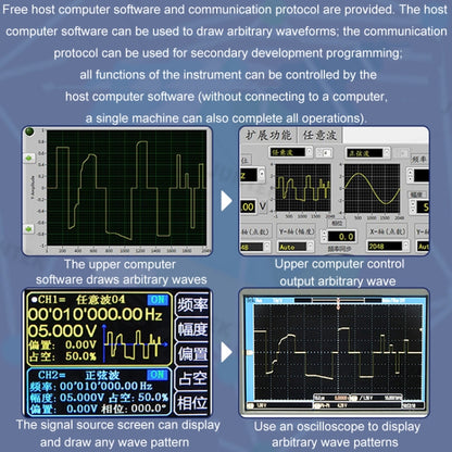 JUNTEK Programmable Dual-Channel DDS Function Arbitrary Waveform Signal Generator, Frequency: 60MHz(AU Plug) - Other Tester Tool by buy2fix | Online Shopping UK | buy2fix