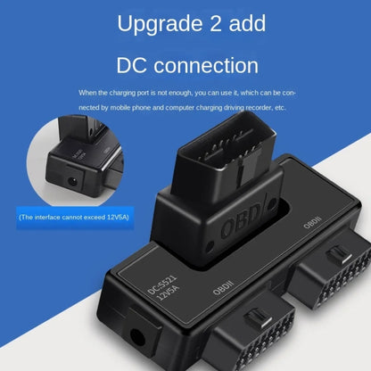 H015 OBD2 Automotive Universal 16Pin 1 To 2 Adapter - Cables & Connectors by buy2fix | Online Shopping UK | buy2fix