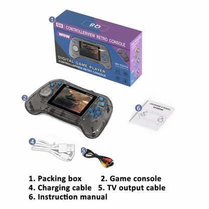 Q8 Handheld Game Console 3.0 Inch Screen Support TV Connection Built In 800 Games Singles Transparent Purple - Pocket Console by buy2fix | Online Shopping UK | buy2fix