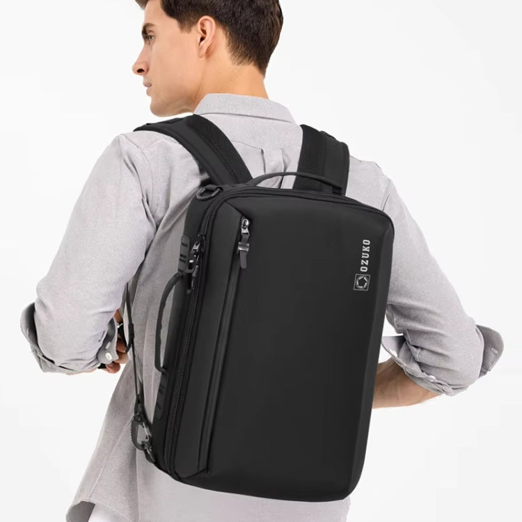 Ozuko Business Laptop USB Backpack Men Schoolbag(Black) - Backpack by ozuko | Online Shopping UK | buy2fix