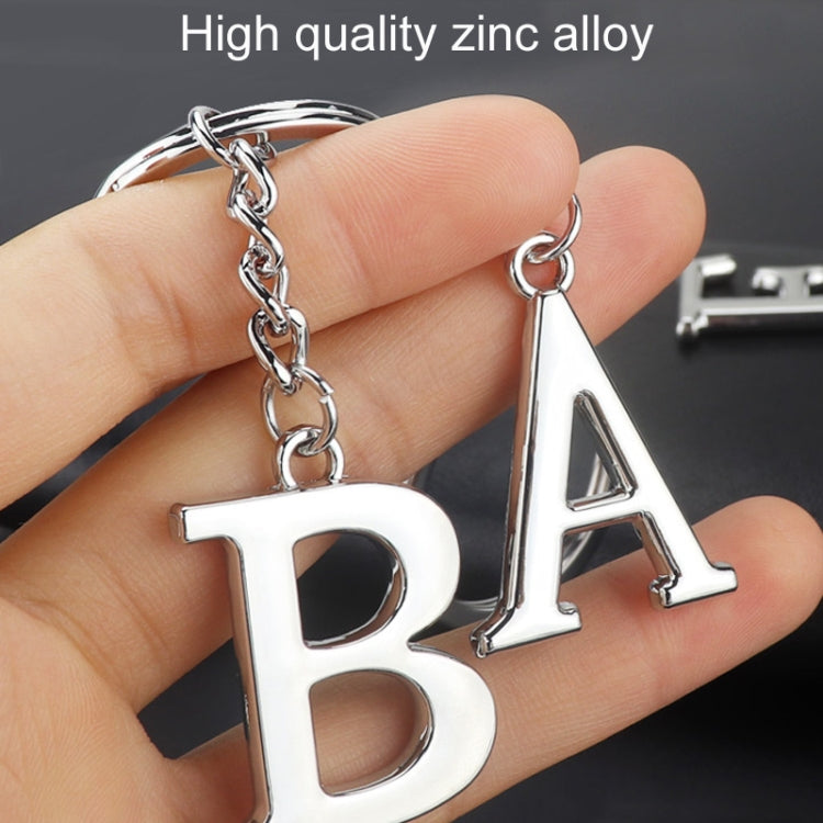 Double-Sided Three-Dimensional Plating Alphabet Keychain, Style: I - Key Rings by buy2fix | Online Shopping UK | buy2fix