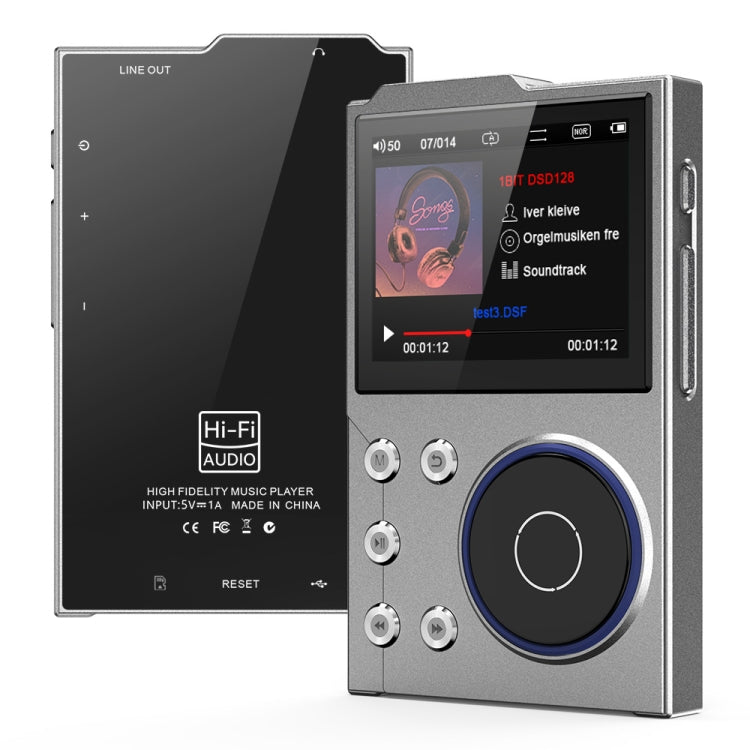 2.4 inch HIFI Bluetooth Music Player DSD256 Mastering Sound Quality Walkman, Memory: 16GB+8GB(Gray) - MP3 Player by buy2fix | Online Shopping UK | buy2fix