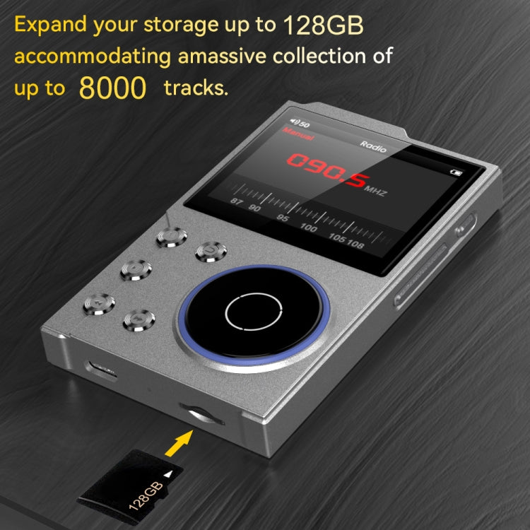 2.4 inch HIFI Bluetooth Music Player DSD256 Mastering Sound Quality Walkman, Memory: 16GB+8GB(Gray) - MP3 Player by buy2fix | Online Shopping UK | buy2fix