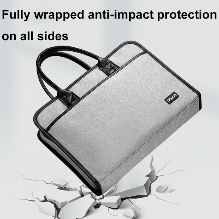 Baona BN-I009 14-inch Large-capacity Shock-absorbing And Wear-resistant Laptop Bag(Gray) - 14.1 inch by Baona | Online Shopping UK | buy2fix