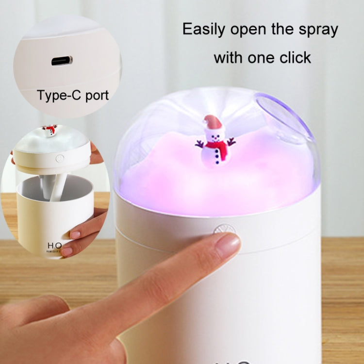 500ml Snowman Humidifier USB Desktop Large Capacity Colorful Ambient Light Air Humidifier(White) - Air Purifiers & Accessories by buy2fix | Online Shopping UK | buy2fix