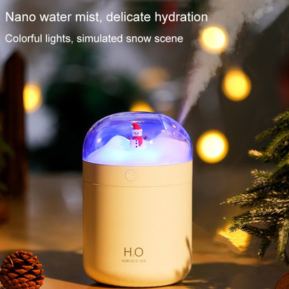 500ml Snowman Humidifier USB Desktop Large Capacity Colorful Ambient Light Air Humidifier(White) - Air Purifiers & Accessories by buy2fix | Online Shopping UK | buy2fix