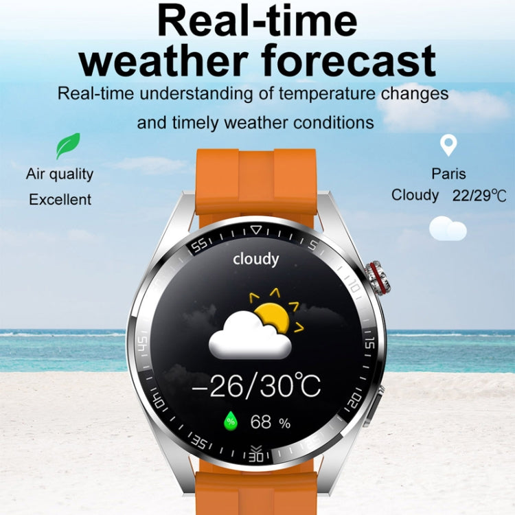 1.43 inch AMOLED Screen Smartwatch Heart Rate Blood Pressure Monitoring Bluetooth Talking Sports Watch, Color: Black Silicone Strap - Smart Watches by buy2fix | Online Shopping UK | buy2fix