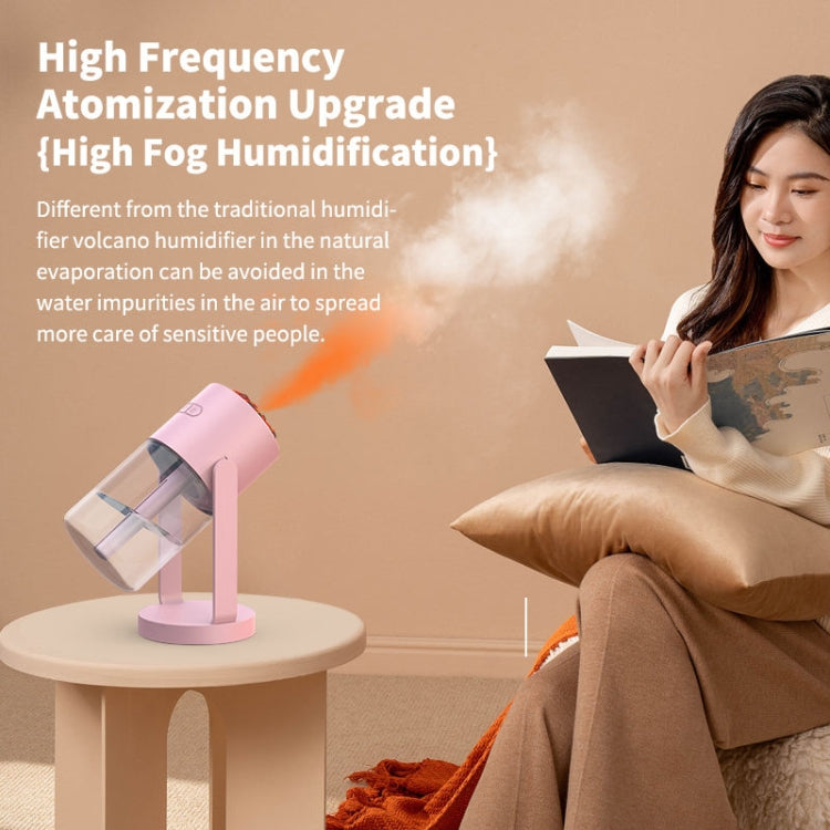 280ml Volcano Cup Rotating Air Humidifier Mini Colorful Ambient Light Car Aroma Diffuser(Pink) - Air Purifiers & Accessories by buy2fix | Online Shopping UK | buy2fix