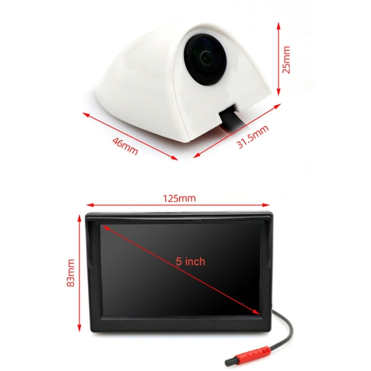 5 Inch AHD Video Monitor Car Reversing High-Definition Camera, Specification: With Video Recording + Side Mounting - Rear View Cameras by buy2fix | Online Shopping UK | buy2fix